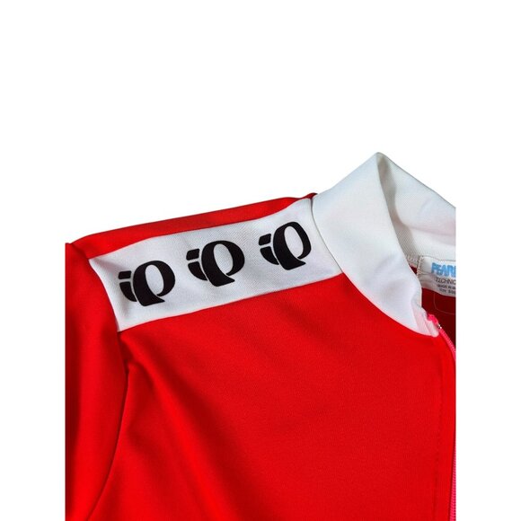 Pearl Izumi Cycling Jersey Red White Mens Sz XL Stretch Long Sleeve Back Pockets - Picture 7 of 12